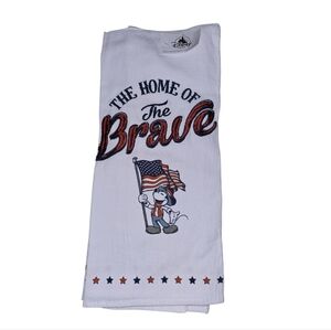Disney Patriotic Mickey Mouse Tea Towels - White and Red, NWT!!